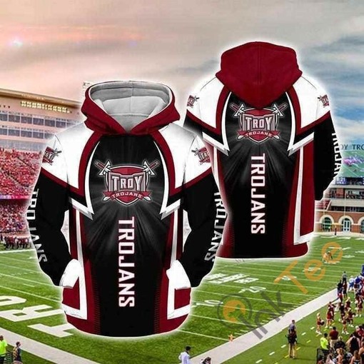 Troy Trojans Hoodie 3D All Over Print Zip Hoodie Gifts for NCAA Fans