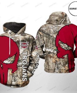 Troy Trojans NCAA Camo Veteran Hunting 3D Hoodie