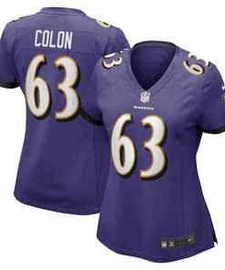 Trystan Colon 63 Baltimore Ravens Women's Game Player Jersey - Purple