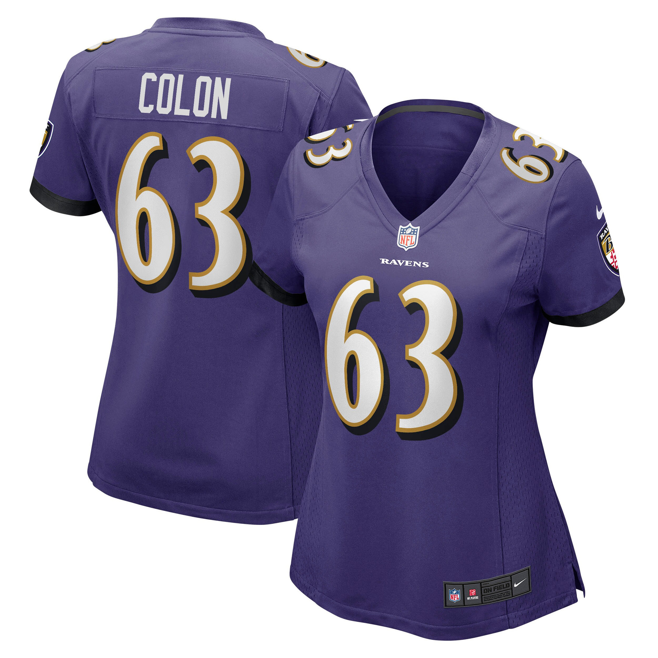 Trystan Colon Baltimore Ravens Womens Game Player Jersey - Purple Nfl