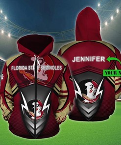 Tt19 Florida State Seminoles Personalized 3D All Over Print Zip Hoodie Gifts for NCAA Fans