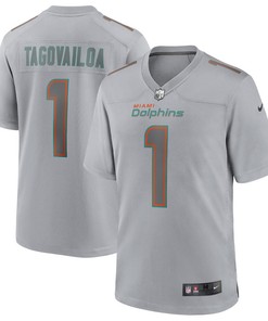 Tua Tagovailoa 1 Miami Dolphins Atmosphere Fashion Game Jersey - Gray