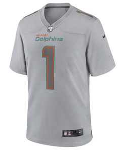 Tua Tagovailoa 1 Miami Dolphins Atmosphere Fashion Game Jersey - Gray