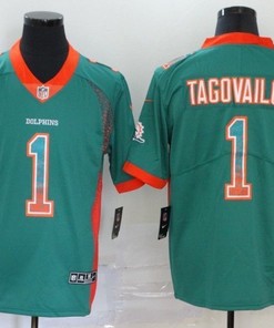 Tua Tagovailoa #1 Nfl 2020 Aqua Green Jersey