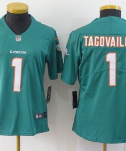 Tua Tagovailoa #1 Nfl 2020 Green Womens Jersey
