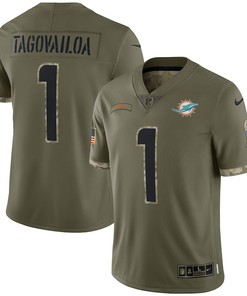 Tua Tagovailoa Miami Dolphins 2022 Salute To Service Limited Jersey - Olive