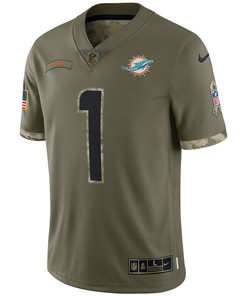 Tua Tagovailoa Miami Dolphins 2022 Salute To Service Limited Jersey - Olive