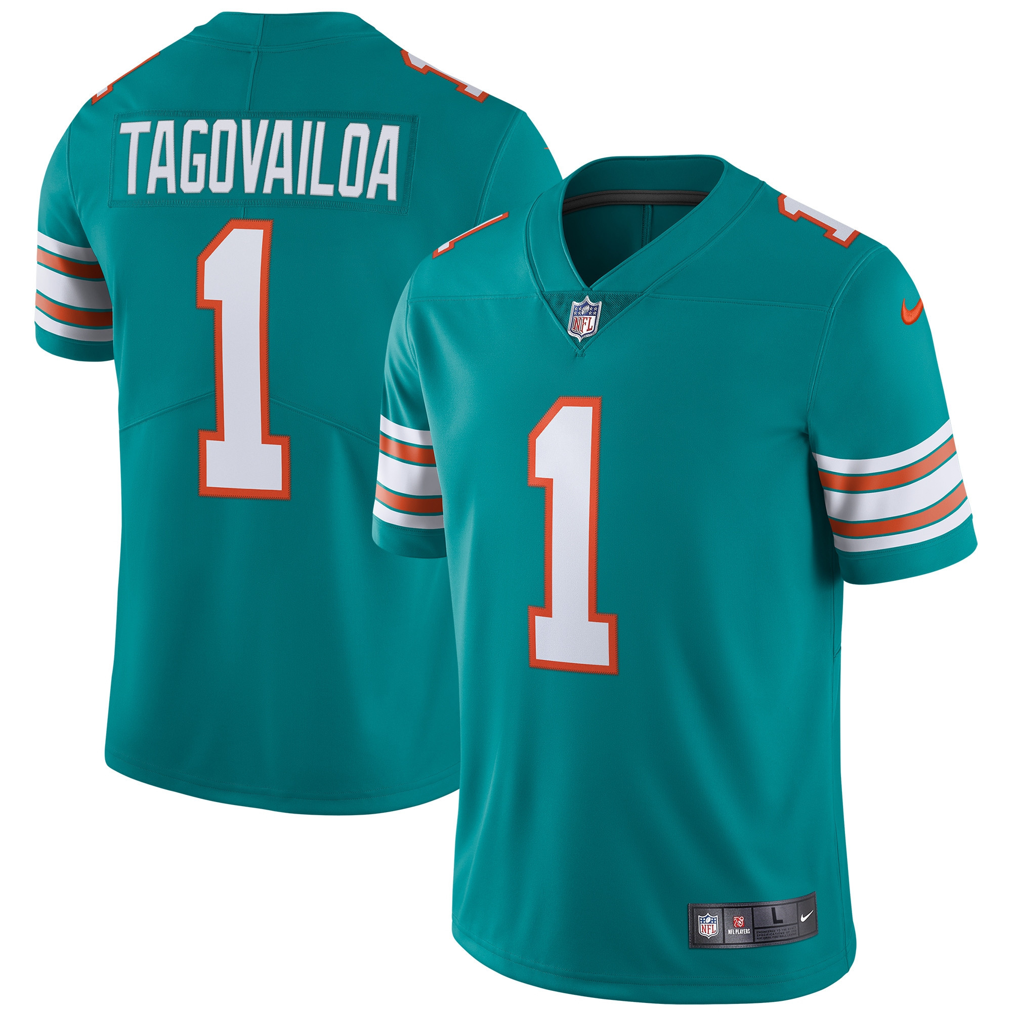 Tua Tagovailoa Miami Dolphins Alternate Vapor Limited Jersey Aqua Nfl