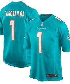 Tua Tagovailoa Miami Dolphins Game Jersey - Aqua Nfl
