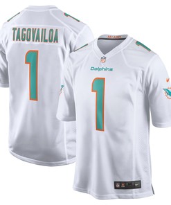 Tua Tagovailoa Miami Dolphins Game Jersey - White Jersey