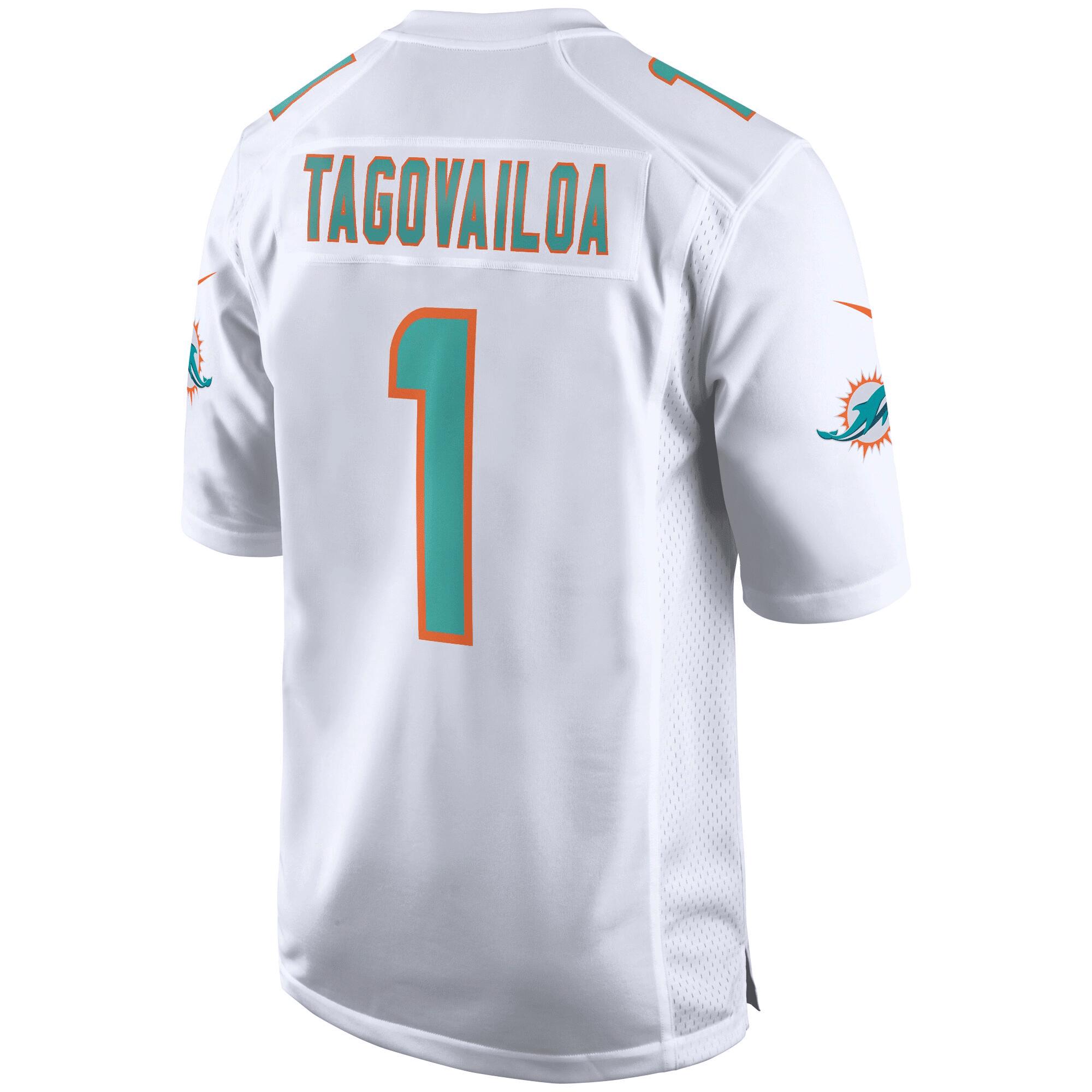 Tua Tagovailoa Miami Dolphins Game Jersey - White Jersey
