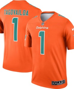 Tua Tagovailoa Miami Dolphins Inverted Legend Jersey - Orange Jersey