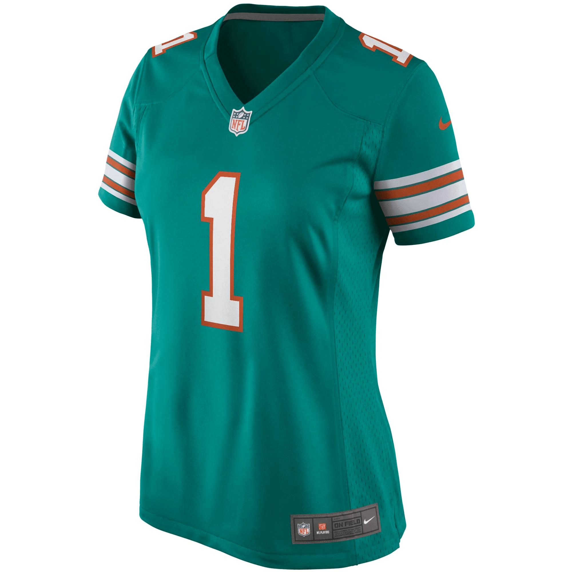 Tua Tagovailoa Miami Dolphins Women's Alternate Game Jersey - Aqua Jersey