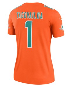 Tua Tagovailoa Miami Dolphins Women's Inverted Legend Jersey - Orange Jersey