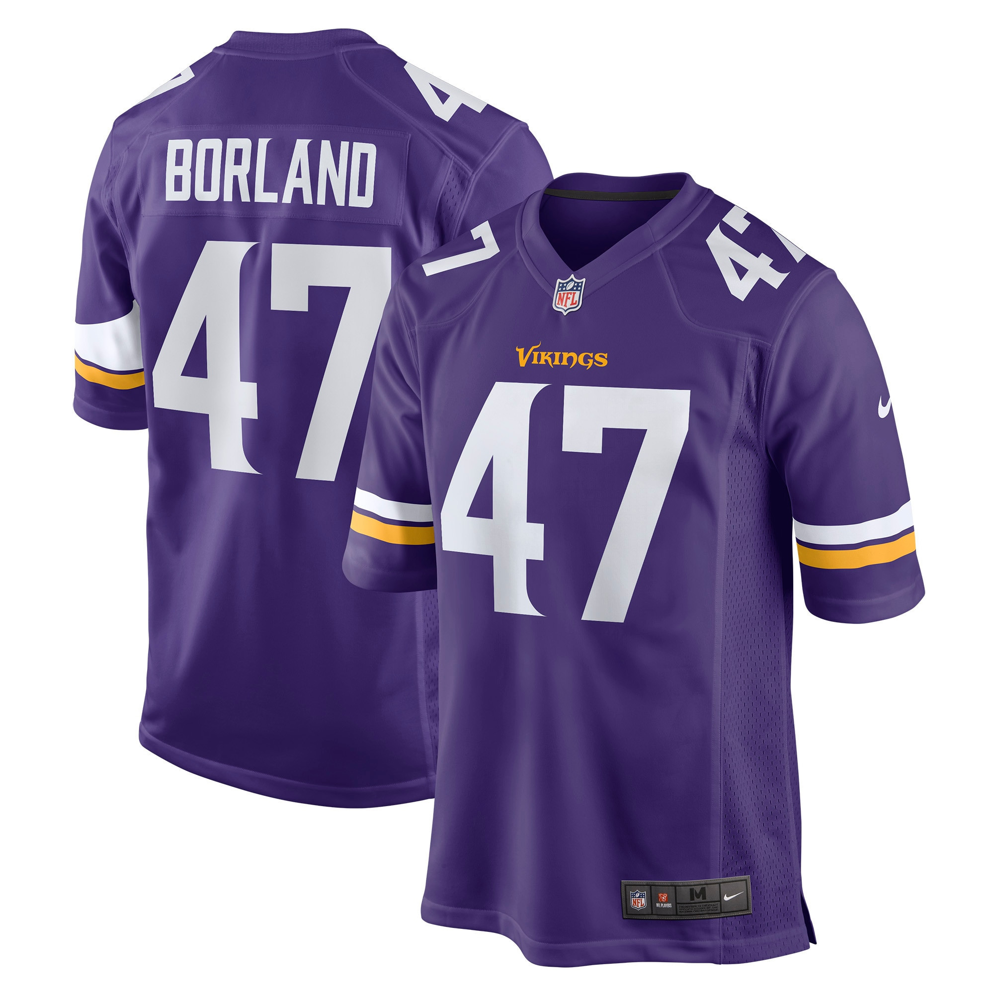Tuf Borland Minnesota Vikings Game Jersey - Purple Nfl