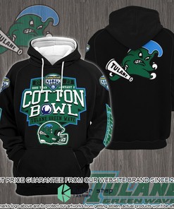 Tulane Green Wave Cotton Bowl Champions 2023 Black 3D Hoodie