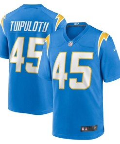 Tuli Tuipulotu 45 Los Angeles Chargers Team Game Jersey - Powder Blue