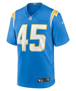 Tuli Tuipulotu 45 Los Angeles Chargers Team Game Jersey - Powder Blue