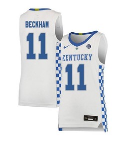 Twany Beckham 11 Kentucky Wildcats Basketball Elite Men Jersey - White