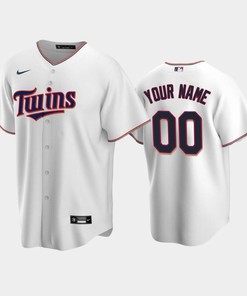 Twins 00 Custom Home White Jersey