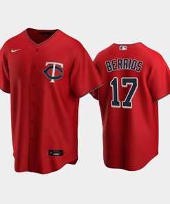 Twins 17 Jose Berrios Alternate Jersey Red Jersey