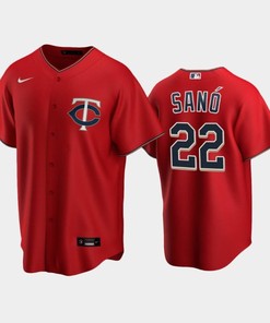 Twins 22 Miguel Sano Alternate Jersey Red Jersey