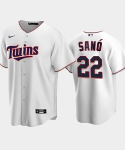 Twins 22 Miguel Sano Home White Jersey