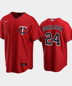 Twins 24 Josh Donaldson Alternate Jersey Red Jersey