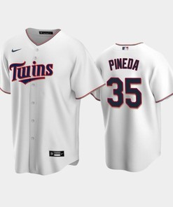 Twins 35 Michael Pineda Home White Jersey