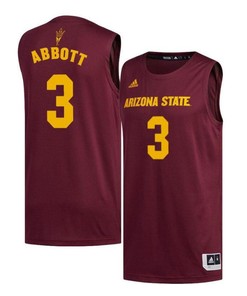 Ty Abbott 3 Arizona State Sun Devils Basketball Men Jersey - Maroon