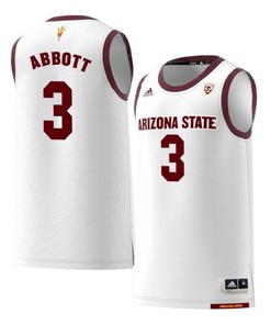 Ty Abbott 3 Arizona State Sun Devils Retro Basketball Men Jersey - White