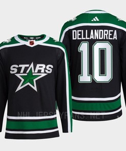 Ty Dellandrea 10 Reverse Retro 2.0 Dallas Stars 2022 Black Jersey Pro Primegreen