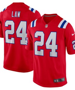 Ty Law New England Patriots Retired Player Alternate Game Jersey - Red Nfl