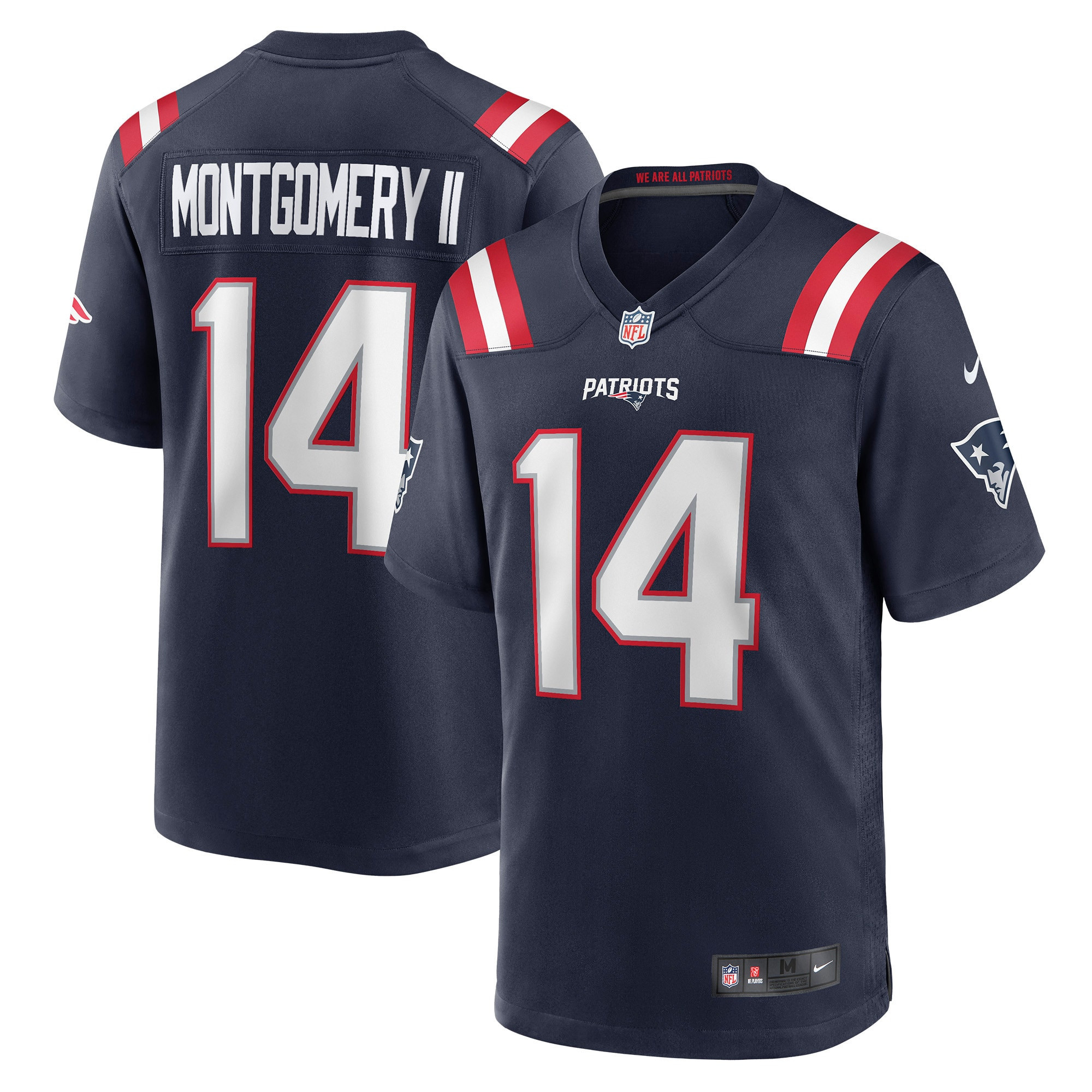 Ty Montgomery New England Patriots Game Jersey - Navy Nfl