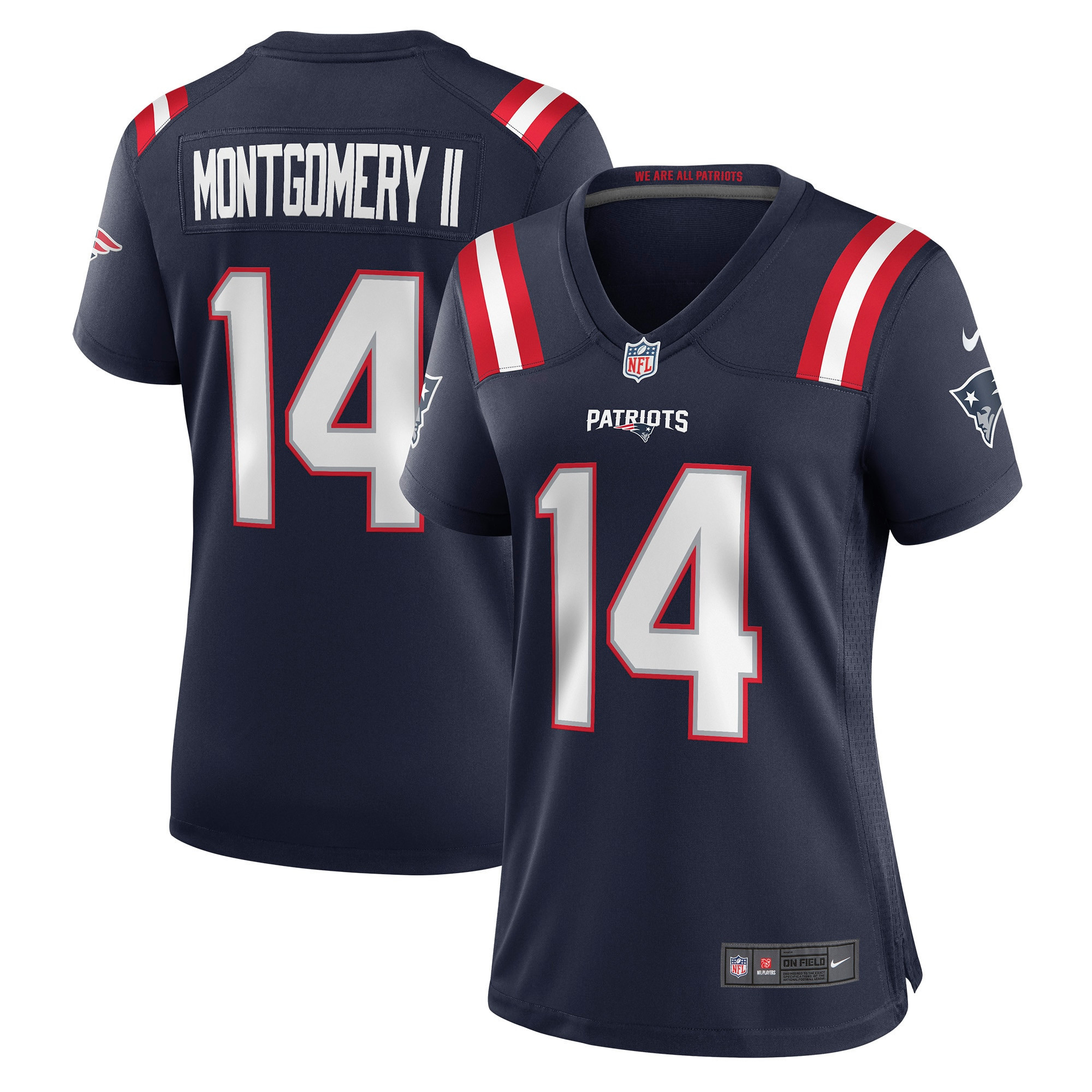 Ty Montgomery New England Patriots Womens Game Jersey - Navy Nfl