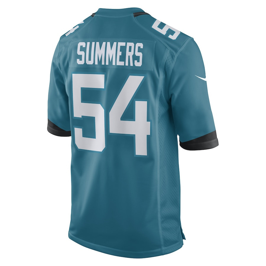 Ty Summers Jacksonville Jaguars Game Player Jersey - Teal