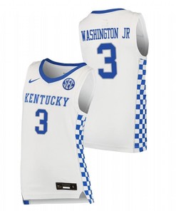 TyTy Washington Jr. 3 Kentucky Wildcats 2023 College Basketball Men Jersey - White