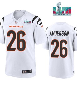 Tycen Anderson 26 Cincinnati Bengals Super Bowl LVII Men Game Jersey- White