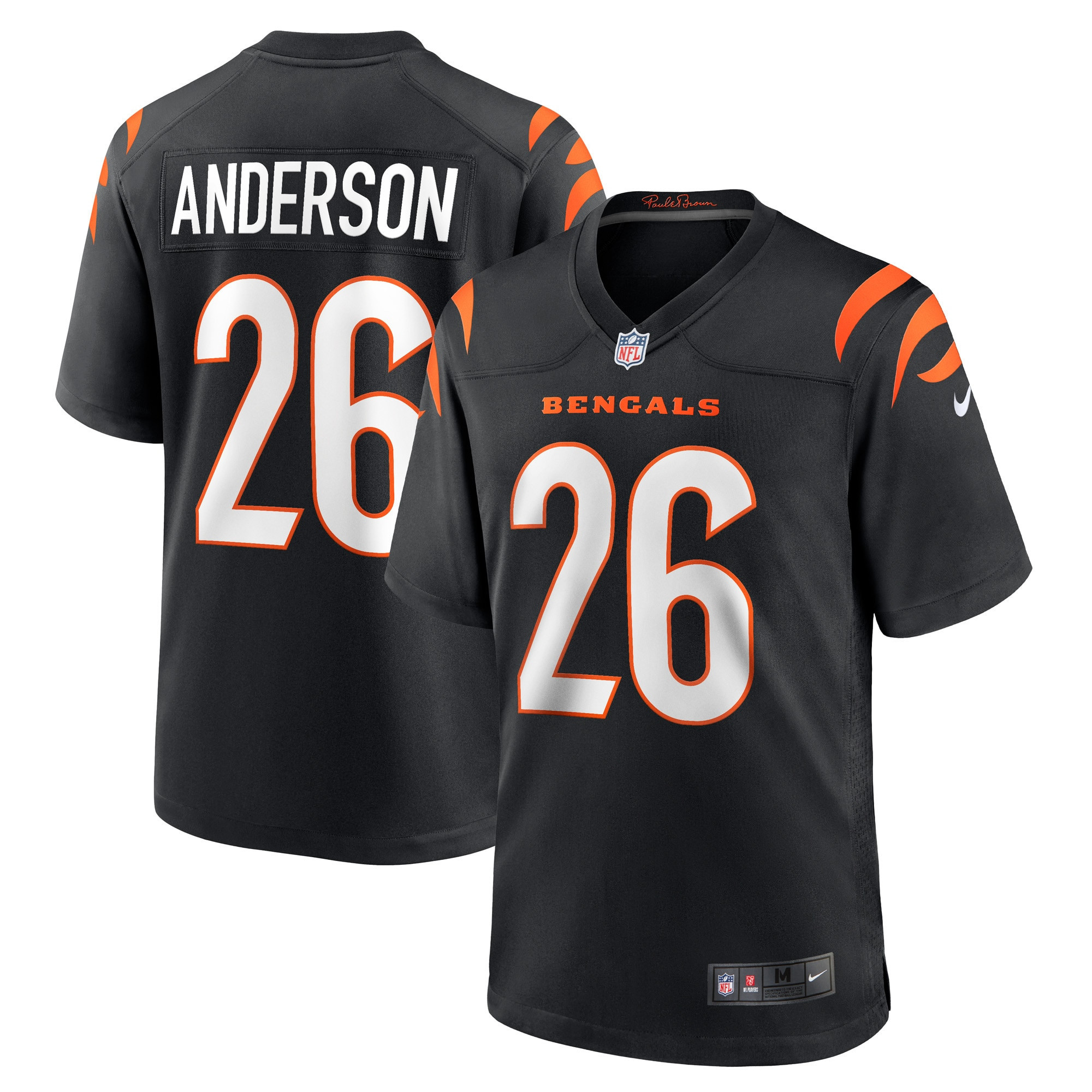 Tycen Anderson Cincinnati Bengals Game Player Jersey - Black Nfl