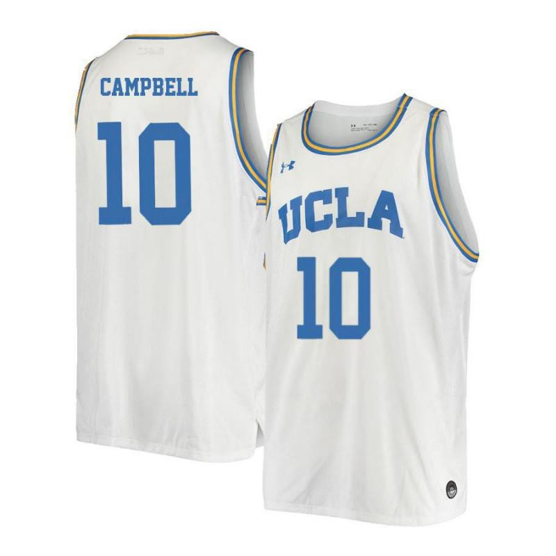 Tyger Campbell 10 Retro Elite UCLA Bruins Basketball Men Jersey - White