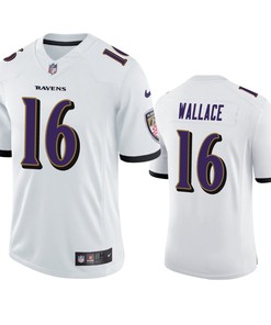 Tylan Wallace 16 Baltimore Ravens White Vapor Limited Jersey