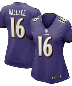 Tylan Wallace 16 Baltimore Ravens Women's Game Jersey - Purple