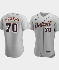 Tyler Alexander 70 Detroit Tigers Gray Road Jersey