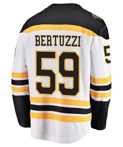 Tyler Bertuzzi 59 Boston Bruins Stanley Cup 2023 Playoffs Patch Away Breakaway Men Jersey - White