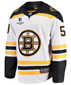 Tyler Bertuzzi 59 Boston Bruins Stanley Cup 2023 Playoffs Patch Away Breakaway Men Jersey - White