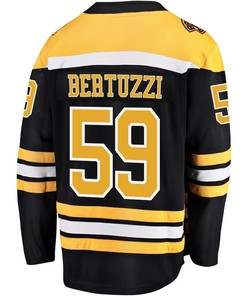 Tyler Bertuzzi 59 Boston Bruins Stanley Cup 2023 Playoffs Patch Home Breakaway Men Jersey - Black