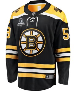 Tyler Bertuzzi 59 Boston Bruins Stanley Cup 2023 Playoffs Patch Home Breakaway Men Jersey - Black