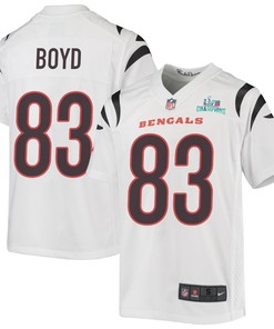 Tyler Boyd 83 Cincinnati Bengals Super Bowl LVII Champions Youth Game Jersey - White