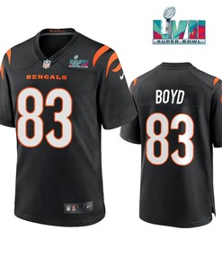 Tyler Boyd 83 Cincinnati Bengals Super Bowl LVII Men Game Jersey