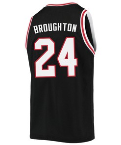 Tyler Broughton 24 San Diego State Aztecs 2023 Basketball Jersey- Men Black